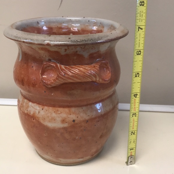 Studio Art Pottery Jug Vase Urn Crock with Handles - Picture 6 of 7